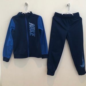 blue nike little boys tracksuit